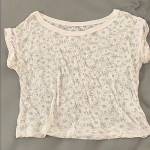 Aeropostale floral overlay tee